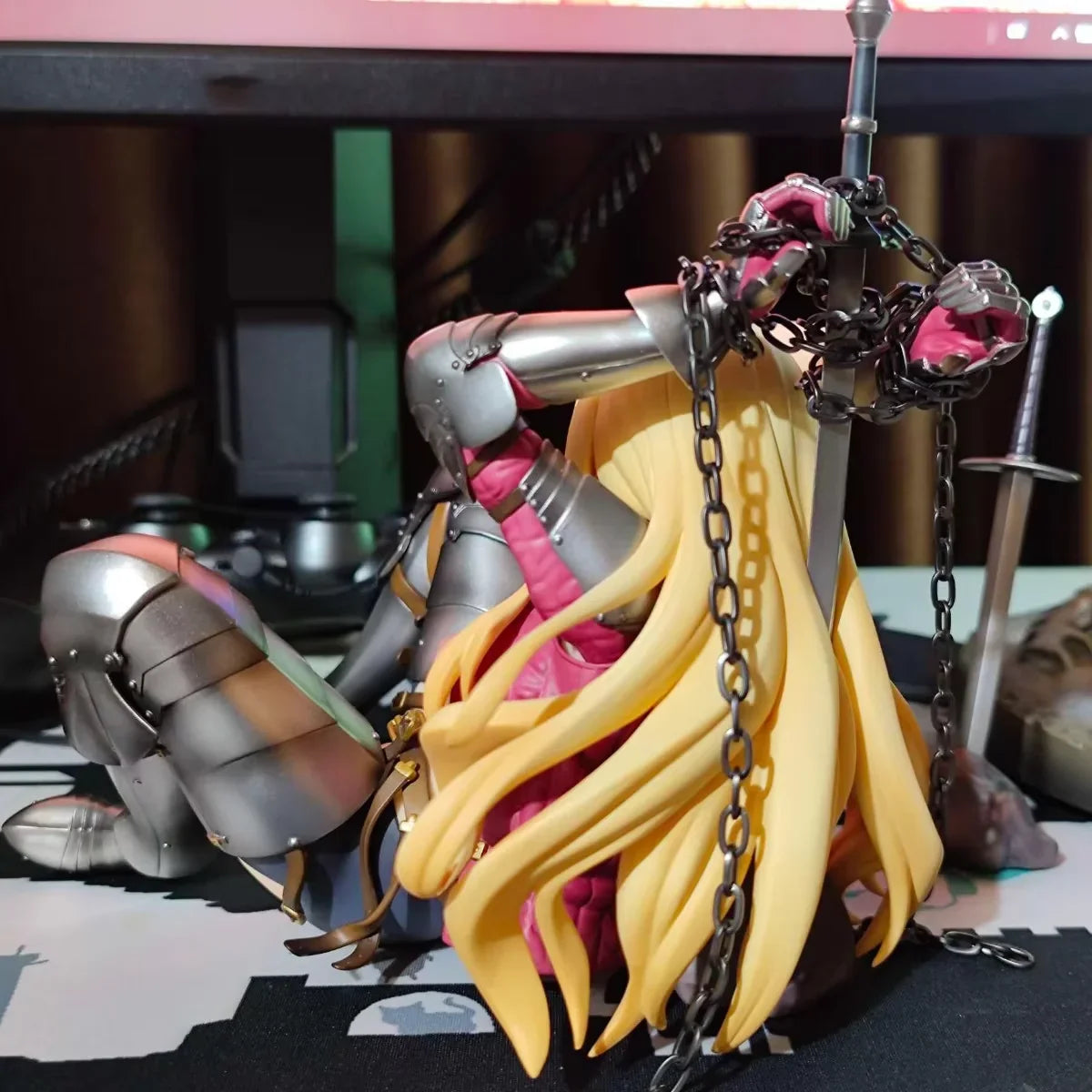 Defeated Female Knight Valerie Figure Anime Action Character Peripheral Girl Model Japanese Manga Toy Collection Ornament Gift