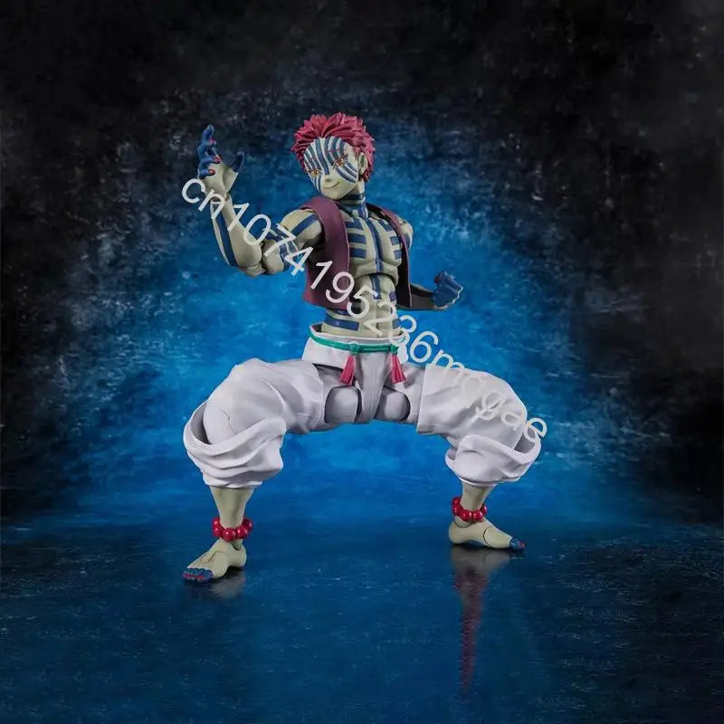 In Stock BANDAI SPIRITS SHF Demon Slayer Rengoku Kyoujurou Akaza Figure Anime Modle Toys Collections Birthday Gift Original