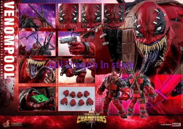 Original Marvel Venom Pool Action Figure Toy Movie Character Portrait Model 1:6 36.5cm Collectible Gift in stock