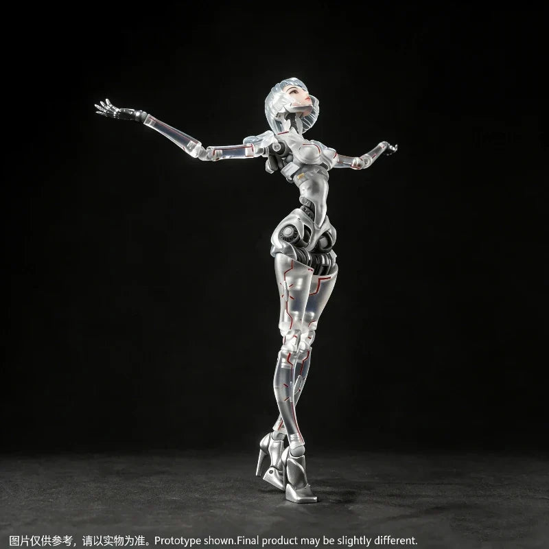 Sci-Fi Android Figure 1/12 AI Agent Femella C1 Action Figure Movable Joints Model Collectible GK Toy Desktop Ornament Anime Gift