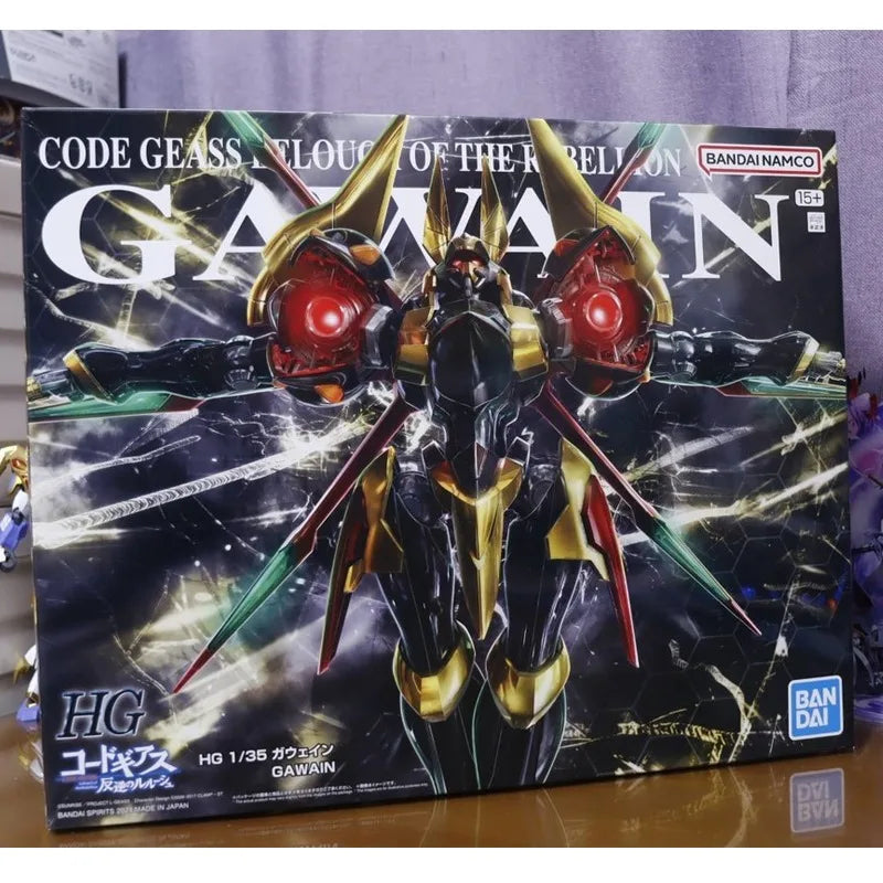 Bandai Genuine HG 1/35 CODE GEASS LELOUCH OF THE REBELLION GAWAIN  Anime Action Figure Assembly Collectible Model Toys Gift Kids