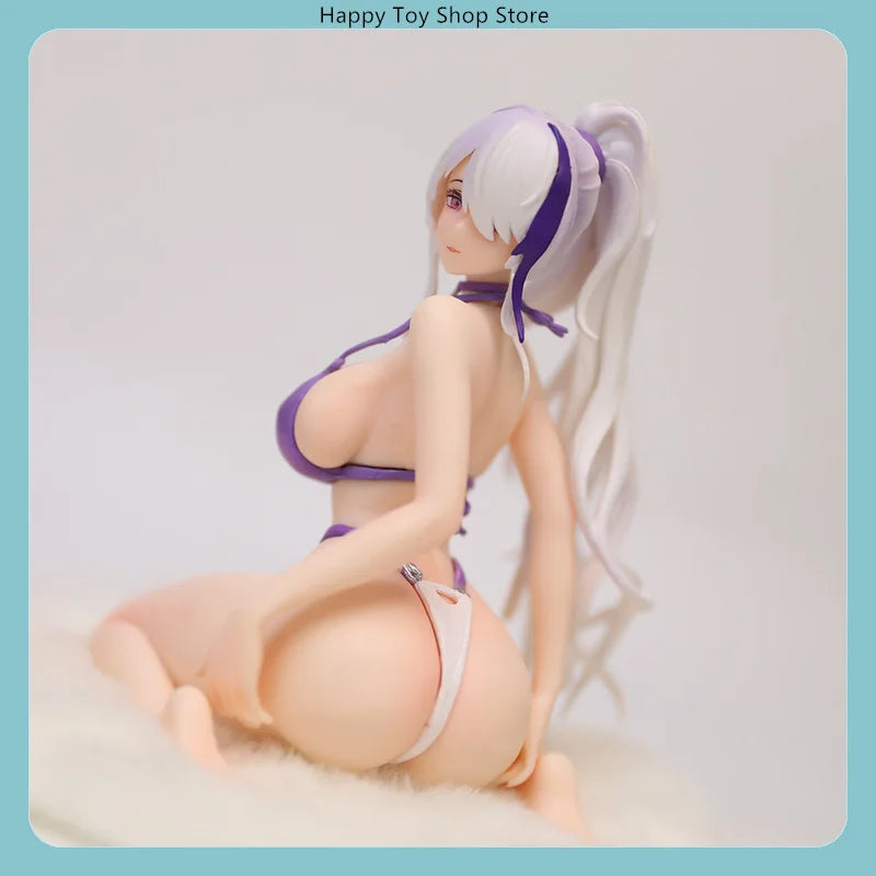 12.5cm Azur Lane Unzen Swimsuit Kneeling Pose Anime Figure Model Statue