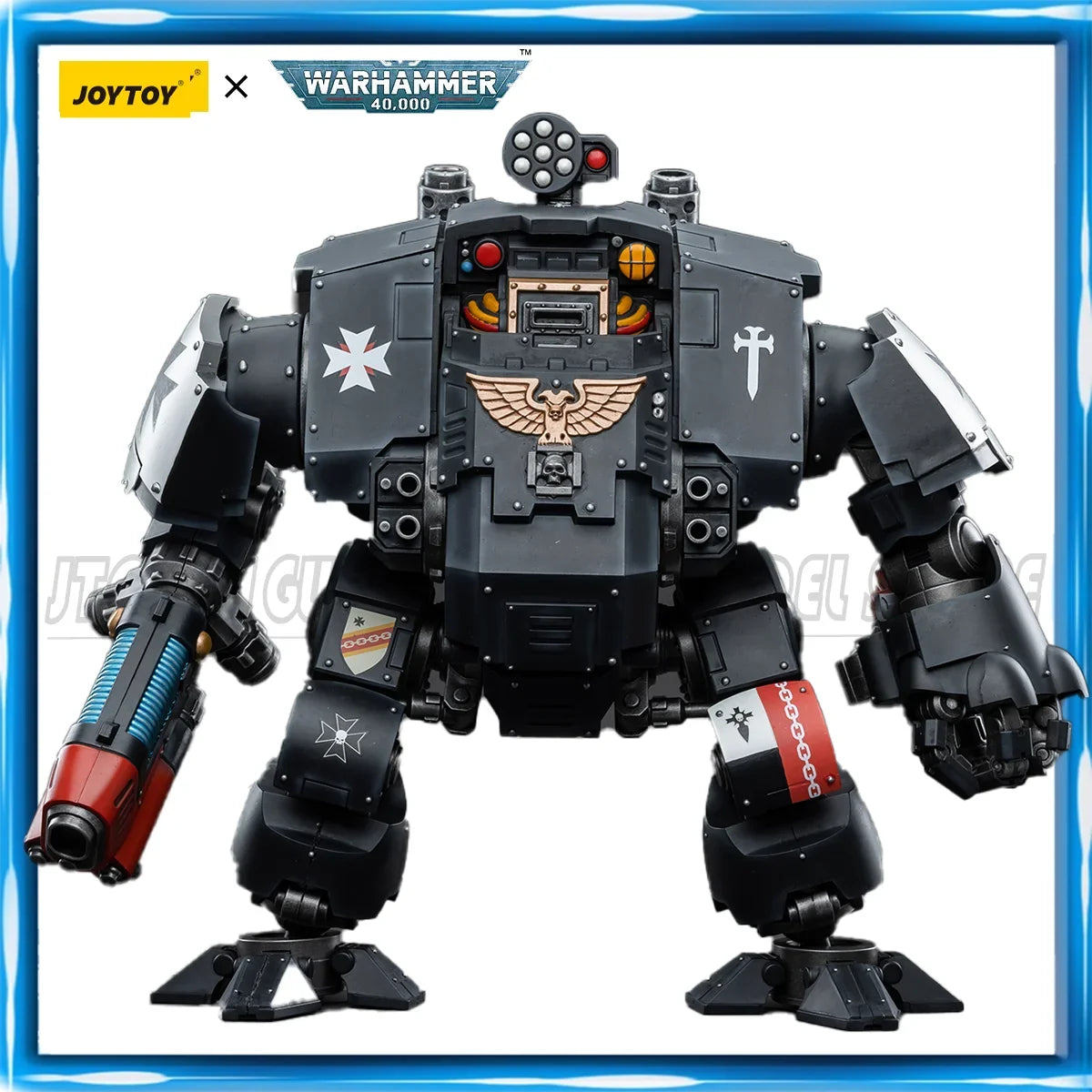 JOYTOY Warhammer 40K 1/18 Action Figure Black Templars Redemptor Dreadnought Mech Anime figures Toys