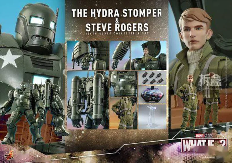 Original HOTTOYS 1/6 PPS007 TMS060Captain Carter & The Hydra Stomper and Steve Rogers Action Figure Model Toys Ornament Gift