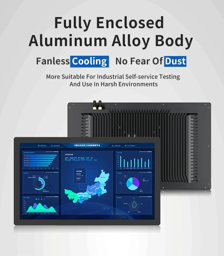 15.6 Inch All in One Capacitive Touch Screen PC Industrial Panel Computer