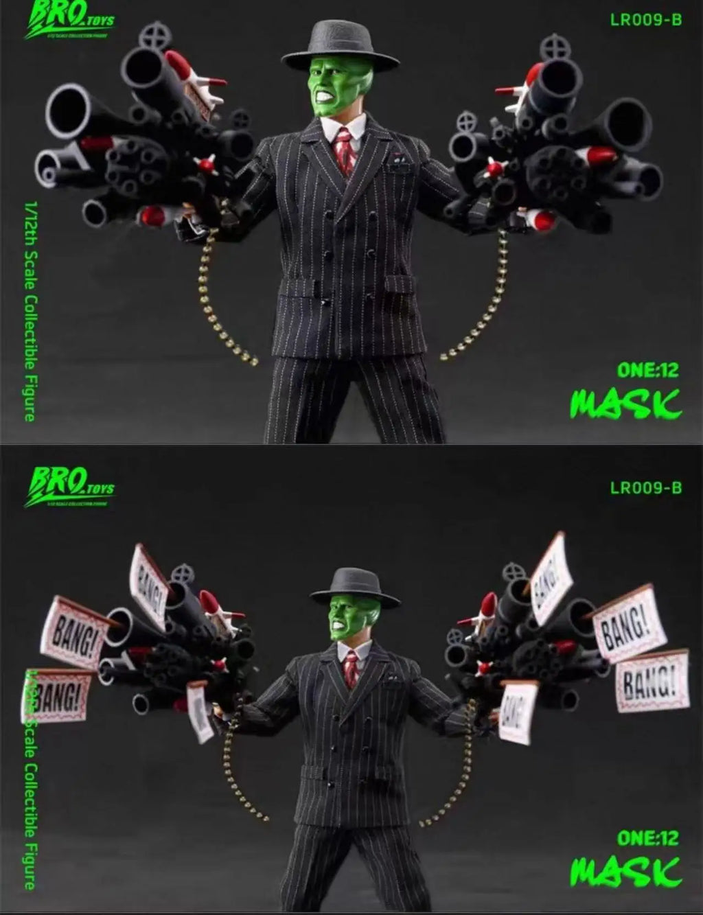Auf Lager BROTOYS LR009 The Mask Stanley Ipkiss Bewegliche Modellspielzeuge Kollektion Kleidung 1/12 Maßstab Sammlerfigur