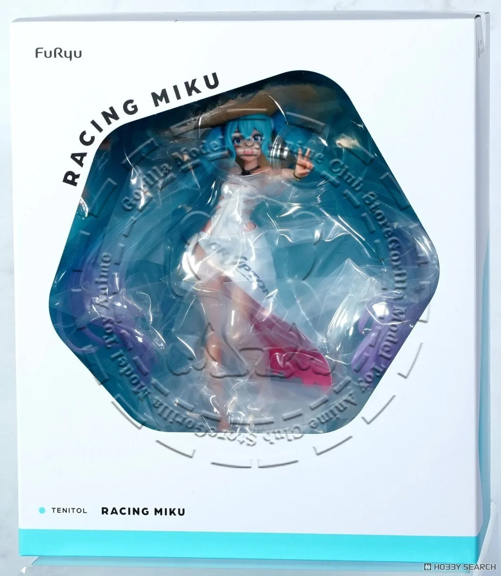 In Stock Original Genuine FuRyu Tenitol Racing Miku 2024 Ver. Vocaloid Figure 210mm Anime Statue Collectible Japanese Model Gift