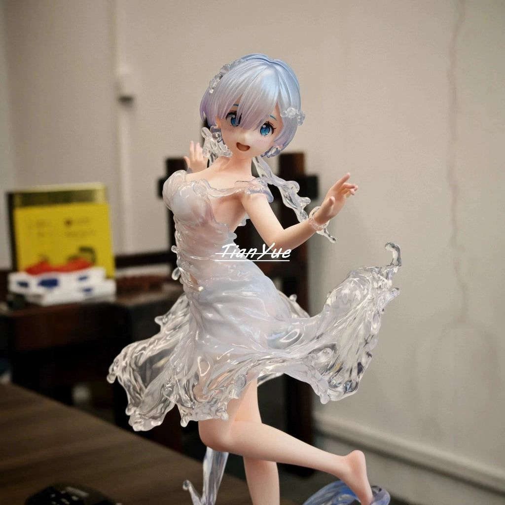 Anime Rem Aquadress Re:Life in a different world from zero Cute Girl PVC Action Figure Model Doll Toys 24cm