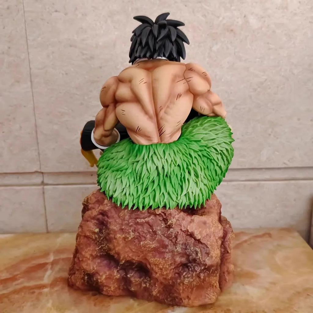 24cm New Dragon Ball Anime Figure Broli Peripheral PVC Model Scene Sitting Posture Statue Desktop Decoration Ornaments Gift Toys