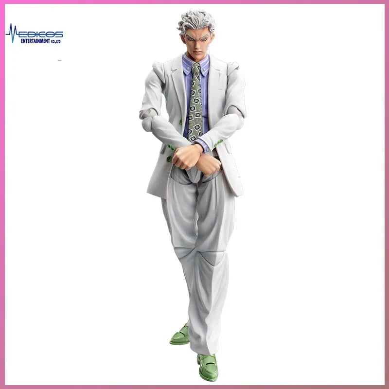 Medicos Super Action Statue Yoshikage Kira 16 cm JoJo's Bizarre Adventure Diamond Is Unbreakable Figur Original Geschenke Spielzeug Modell Bausatz Kawaii
