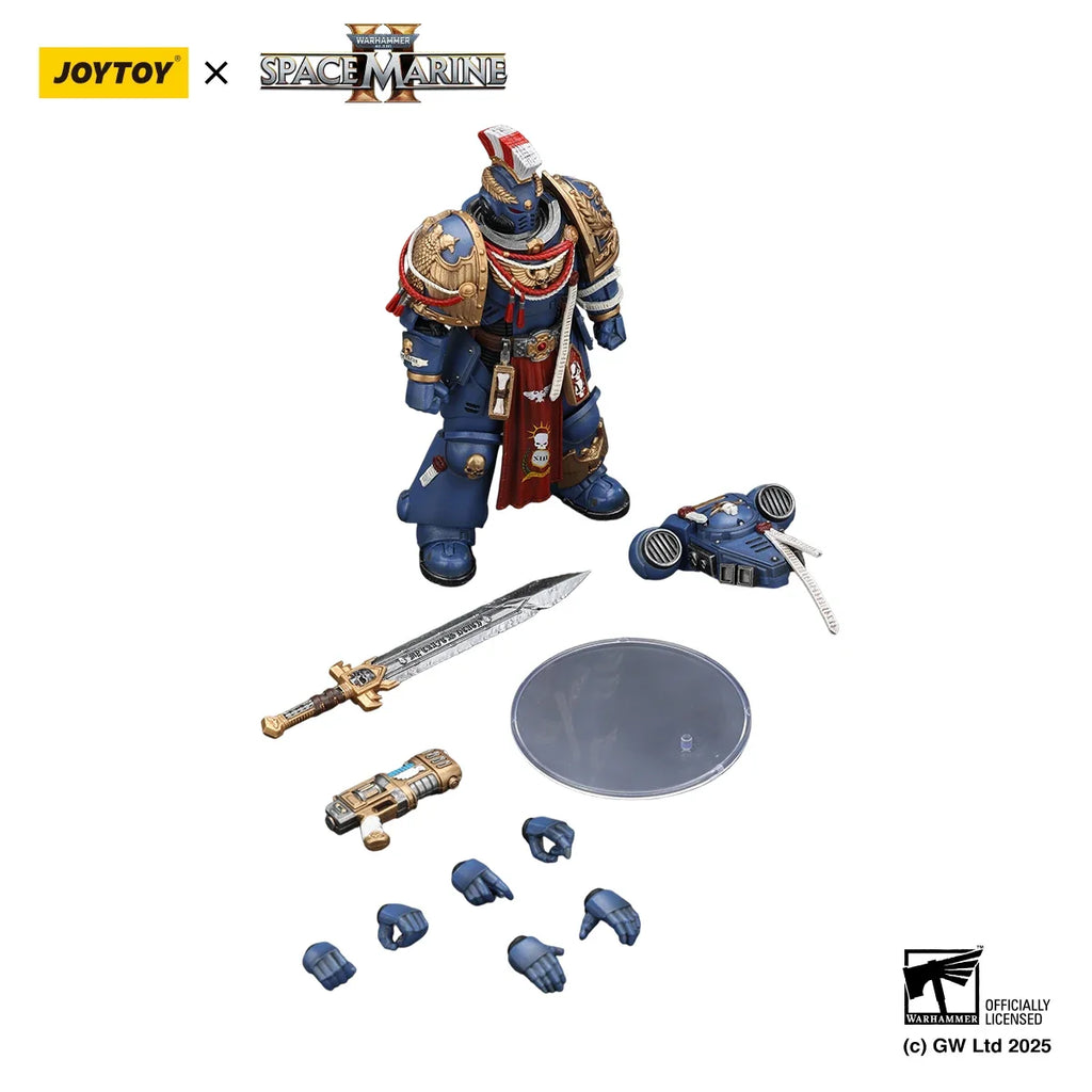 【In Stock】JOYTOY Warhammer 40K Ultramarines Relic Primus Armor with Plasma Pistol and Combat Blade 1/18 Action Figure Toy Mode