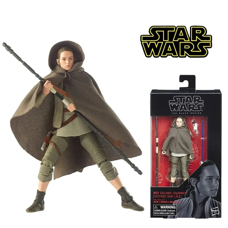 15cm Hasbro Star Wars  Black Series E8 Rey action figures model toy collectio Decorative model gift