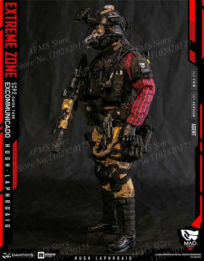 Damtoys EBS002 1/6 Scale Collectible Figure Extreme Zone Agent Hugh Laphroaig Full Set 12Inch Men Soldier Action Figure Body