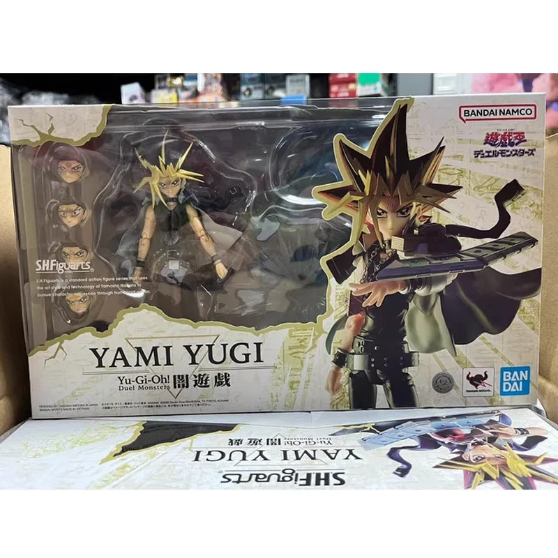 Bandai Genuine SHF YAMI YUGI Yu-Gi-Oh! Duel Monsters Anime Action Figure Collectible Joint Mobility Model Toys Gift Children Kid