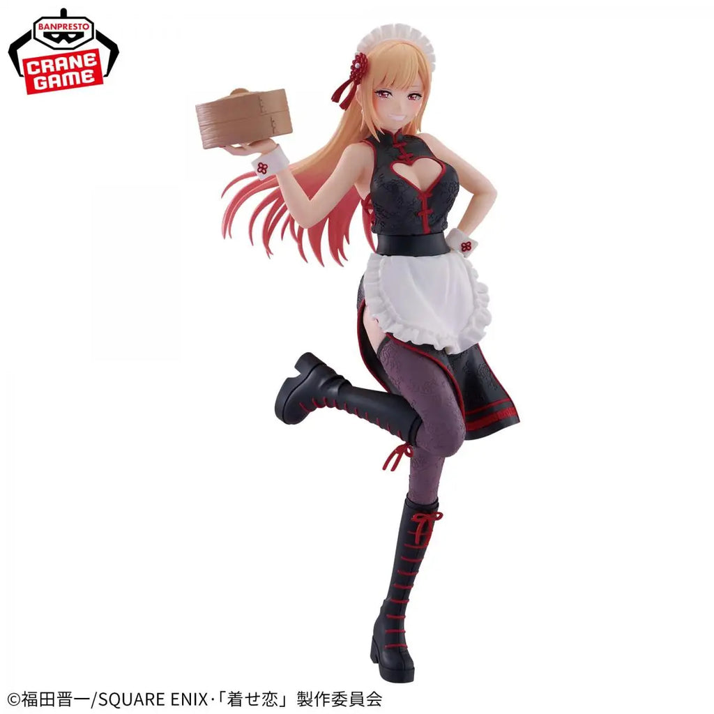 BANDAI Original My Dress-Up Darling ESPRESTO-Detailed Elegance Kitagawa Marin Chinese Style Maid Costume Action Figure Toys Gift