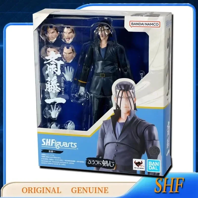 Bandai Anime Genuine SHFiguarts SHF HIMURA KENSHIN HAJIME SAITO AOSHI SHINOMORI Action Figure Toys Kids Gift Model Ornaments