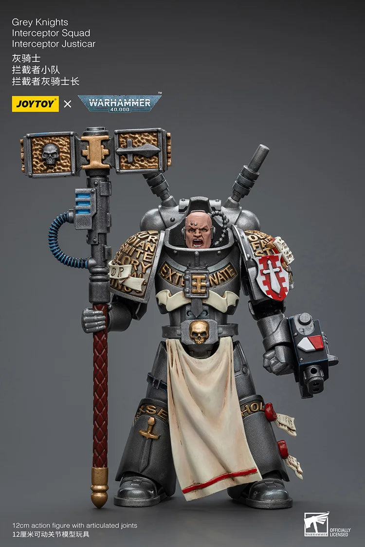 JOYTOY Warhammer 40K 1/18 Scale Grey Knights Interceptor Squad Interceptor Justicar Action Figure Model Toys For Collection