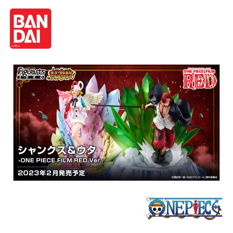 Auf Lager Original Bandai One Piece Shanks und Uta Figur 100% echtes Sammlerstück Anime-Merchandise Lieblingsgeschenkmodell für Jungen