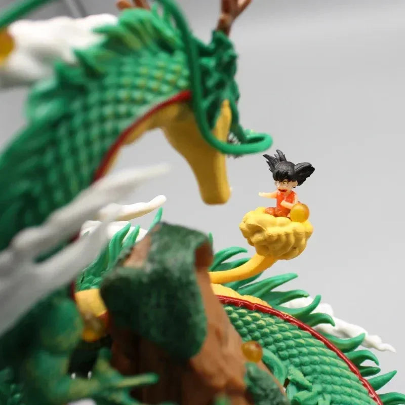 Dragon Ball Z Shenron Anime Figure Goku And Mountain Shenron  Action Figurine Pvc Statue Model Doll Collectible Toys Gifts