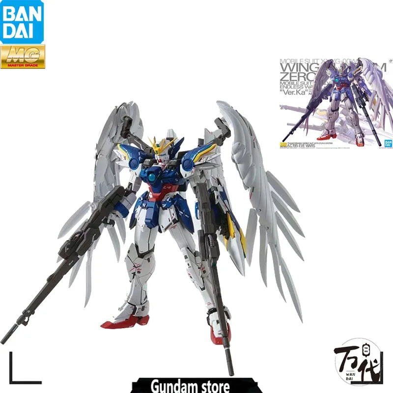 Bandai Genuine Original Mg 1/100 Wing Gundam Zero Ew Ver Ka Anime Action Figure Assembly Toys for Gift Collectible Model Ornamen
