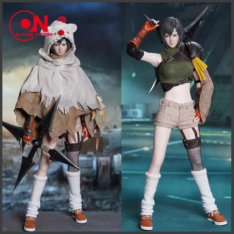 SUPER DUCK SET083 1/6 FF7 Yuffie Head Sculpt Costume Clothes Model Fit 12'' TBL PH S16A S18A Female Action Figure Body