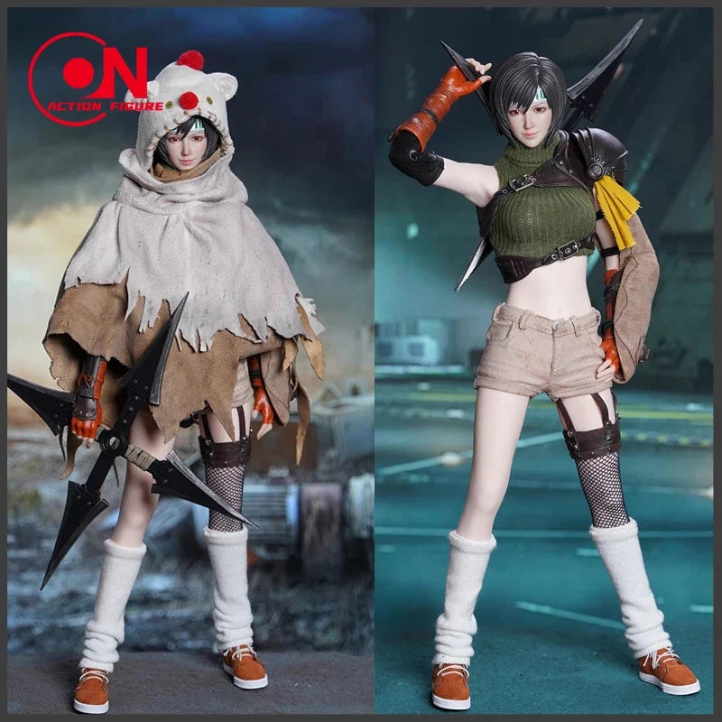 SUPER DUCK SET083 1/6 FF7 Yuffie Head Sculpt Costume Clothes Model Fit 12'' TBL PH S16A S18A Female Action Figure Body