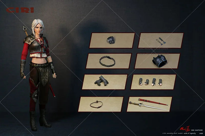 Auf Lager Original Nine Craftsmen J-002 1/6 Sammlerstück Ciri Gepanzerte 12 Zoll Weibliche Soldatin Actionfigur Modell Komplettset