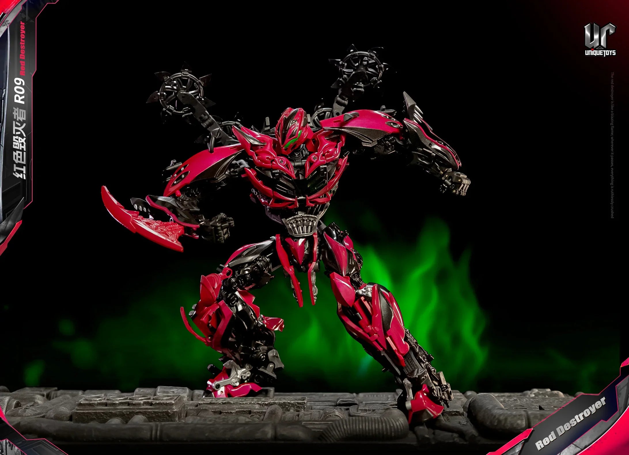UniqueToys UT R09 R-09 Poisson Bite Red Destroyer Stinger Movie Edition Transformation Action Figure‌ Model Christmas Gift