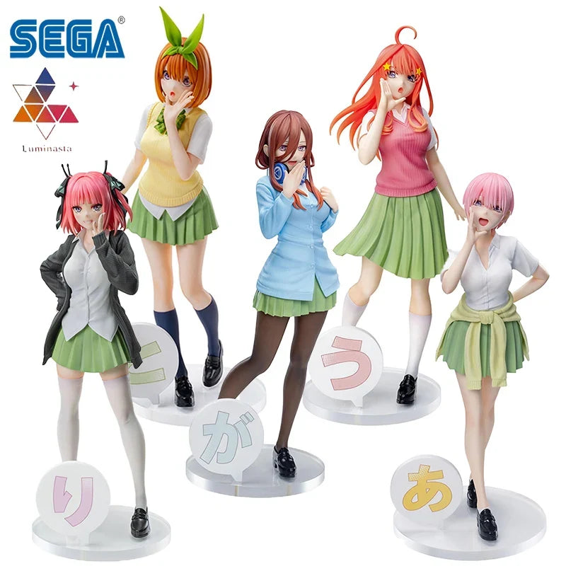 SEGA Luminasta The Quintessential Quintuplets Nakano Ichika Nino Miku Yotsuba Itsuki PVC 20CM Anime Action Figures Model Toy