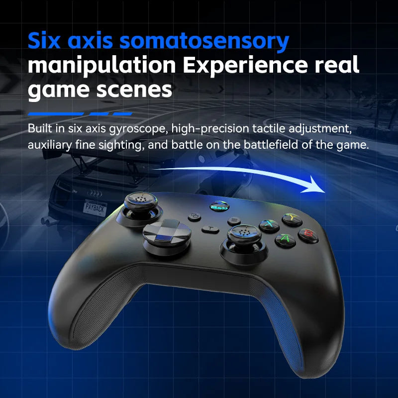 G6 wireless Bluetooth mobile game controller with Hall trigger and Hall joystick supporting switch/pc