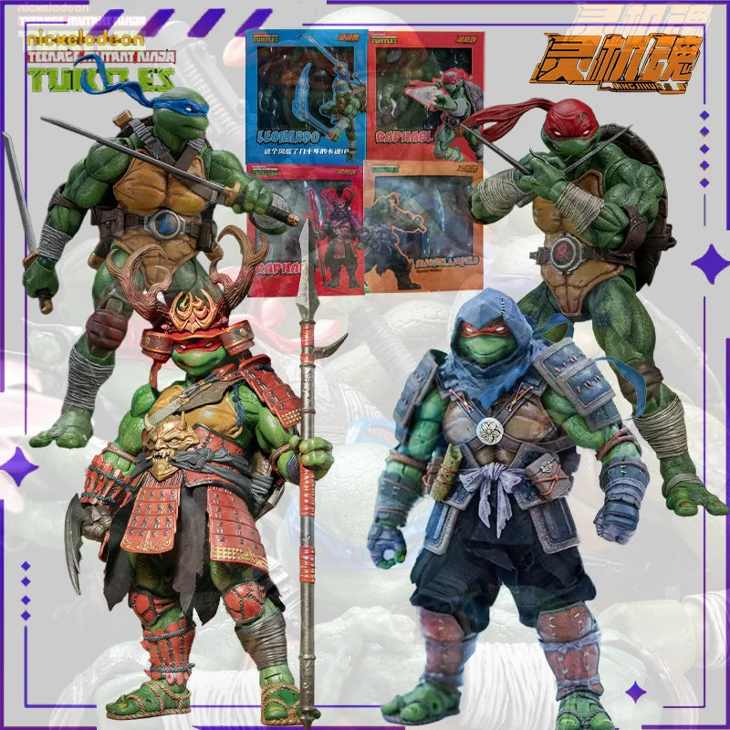 Genuine in Stock Spirit Machine Soul Original Ninja Turtles Raphael Leonardo Anime Mobile Doll Model Toy Gift Collection