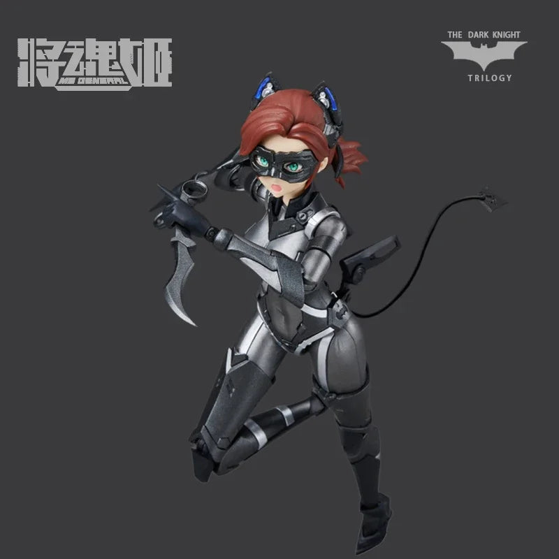 Original DC Series Cat Girl "Batman: The Dark Knight" Anime Action Doll Assembly Model Toy Collection Model Accessories Boys
