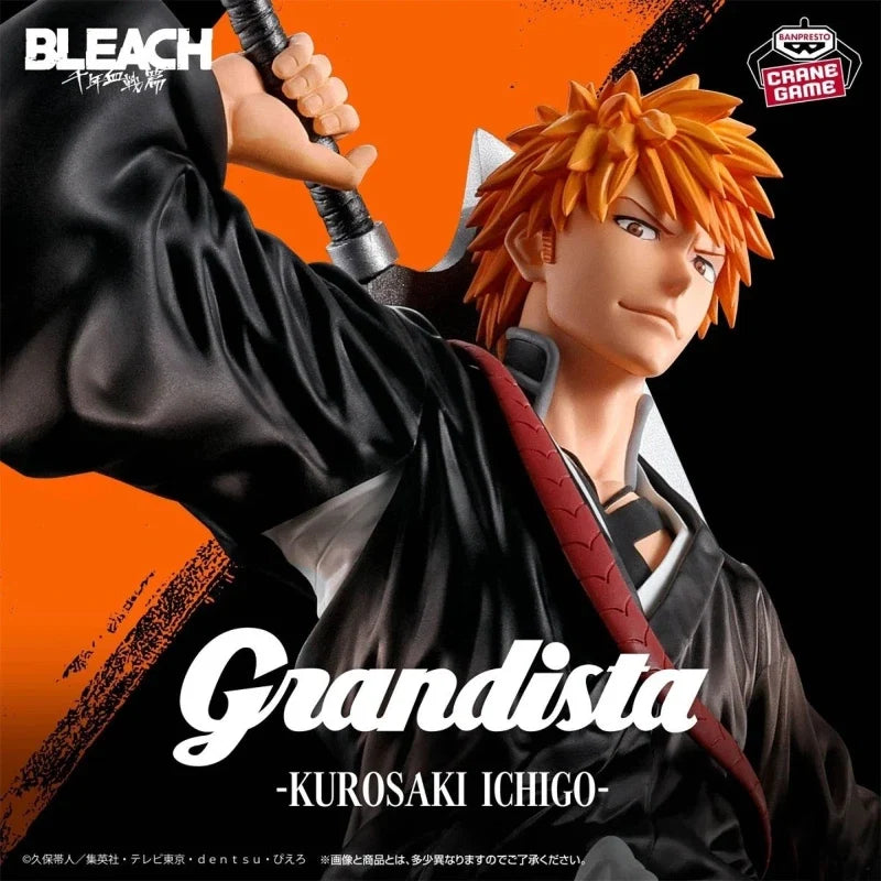 New In Stock Bandai Genuine BANPRESTO Grandista BLEACH Kurosaki Ichigo Anime Action Figure Collectible Model Toy Ornaments Gifts