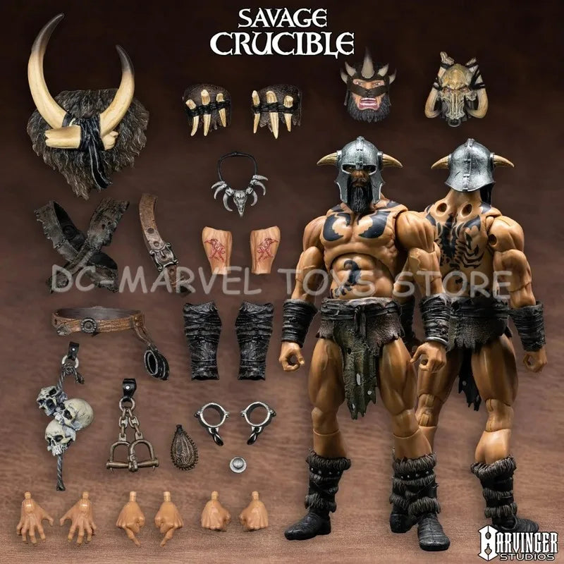 In Stock 2025 Harbinger Studios 1/12 7inch Action Figure Savage Crucible Varnoks Unchained Anime Model For Gift Toys