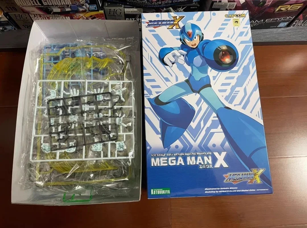 Original Megaman X 1/12 Scale Full Action Plastic Model Kit KP628 Premium Charge Shot Version KP629 Rockman Series Anime Figures