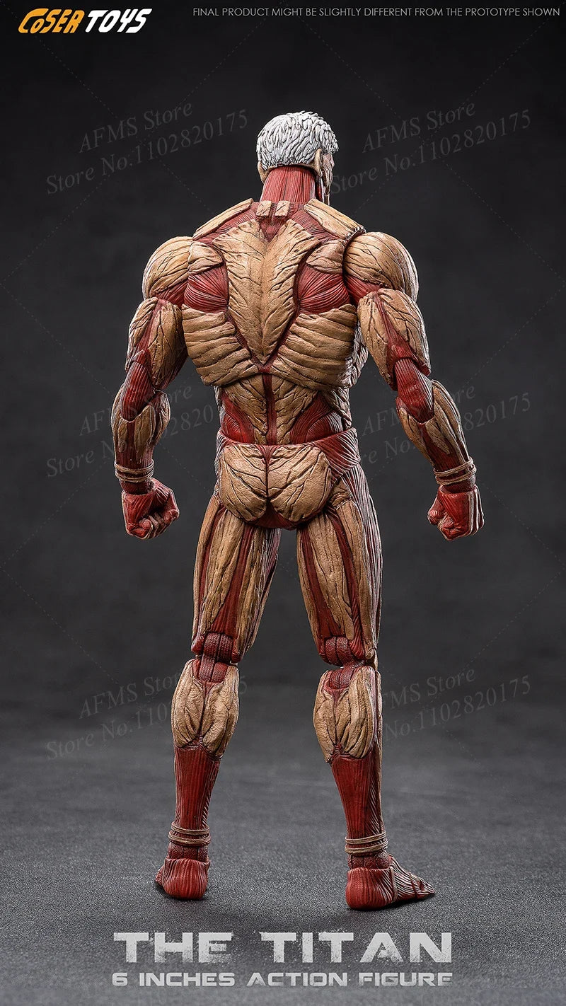 AD-001 AD-003 1/12 Men Soldier The Armored Titan Eren Jaeger Ultra Flexible Joint Body 6Inch Anime Action Figure Body Modle Toys