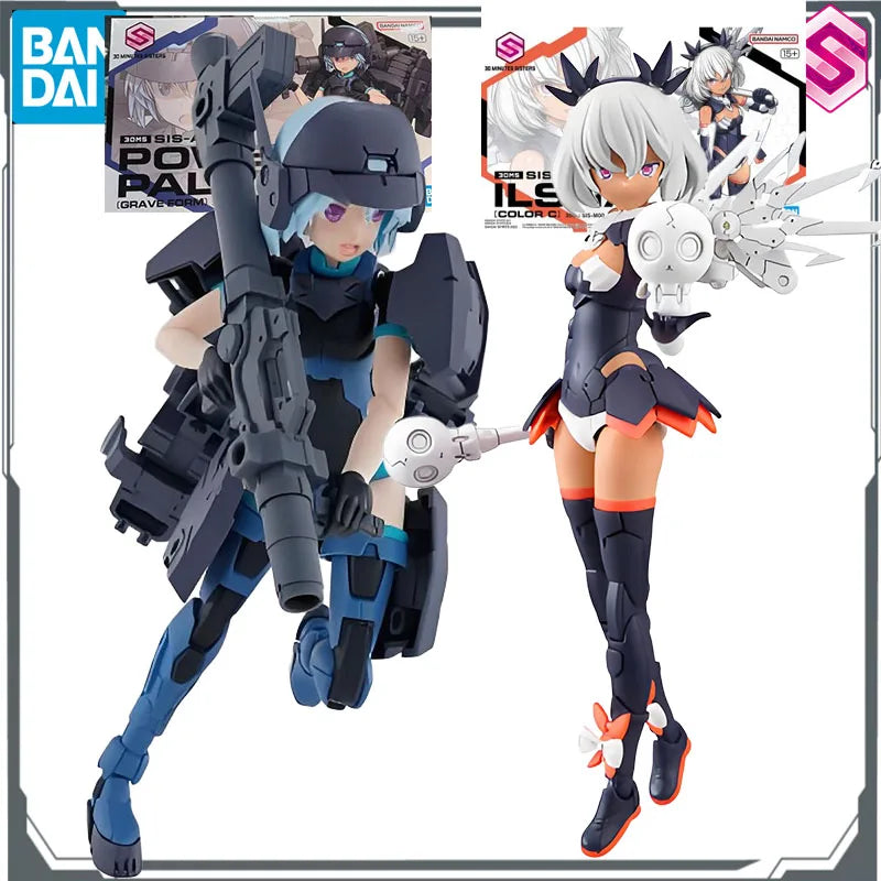 Bandai Original 30 MINUTE SISTERS SIS - Ac65n POWER PALYTON&SIS - M00 ILSHANA Figure Assembly Model Toys  Model Gifts for Boys