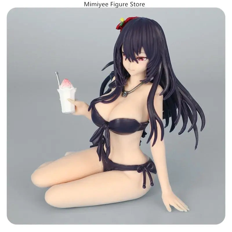 10cm Swimsuit Sitting Pose Anime Girl Figure Statue Desktop Decoration Gift