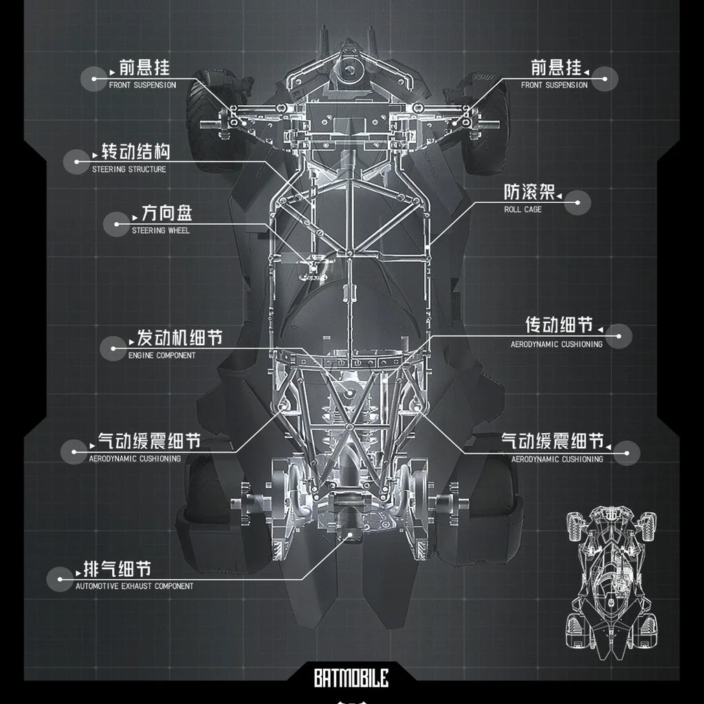 【In Stock】Xiwan Club Batman Vs. Superman Justice League Batmobile Assembly Set of Figure Dolls