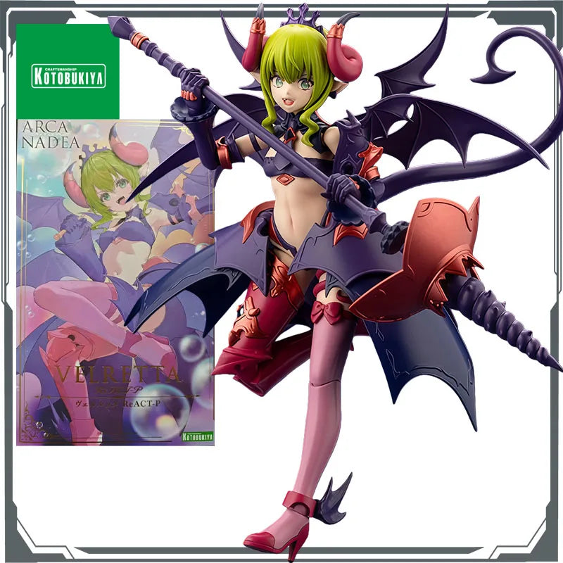 KOTOBUKIYA Original MODEL KIT Arcanaedia Vierrette ReACT-P 148mm Anime Action Figure Assembly Model Toys  Model Gifts for Boys