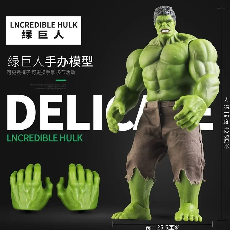 Large size 42CM Legends Hulk Retro Series Movable Action Figure Model Toys Doll Birthday Present Gift For Kids Friends