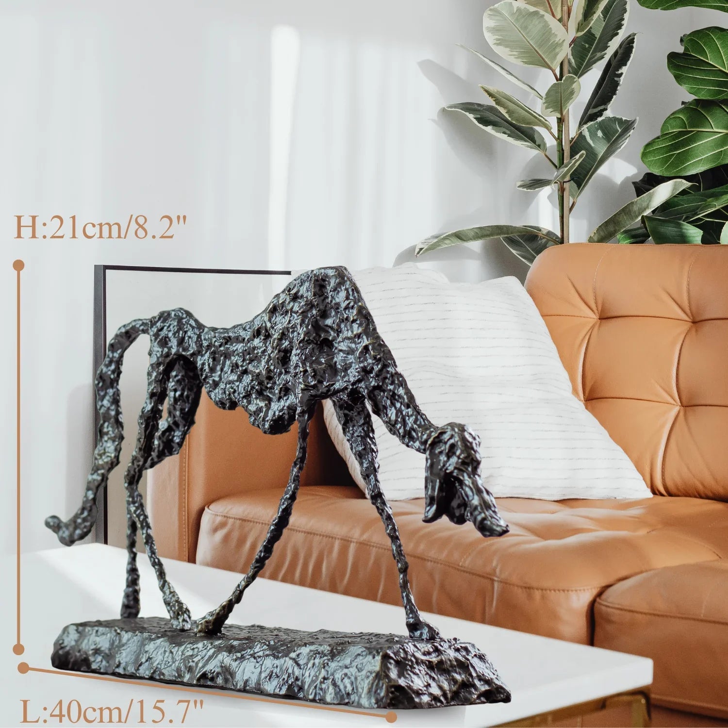 Giacometti Bronze Dog Statue Abstract Dog Sculpture Famous Replica Statuette Antique Art Crafts For Home Indoor Decor Collection