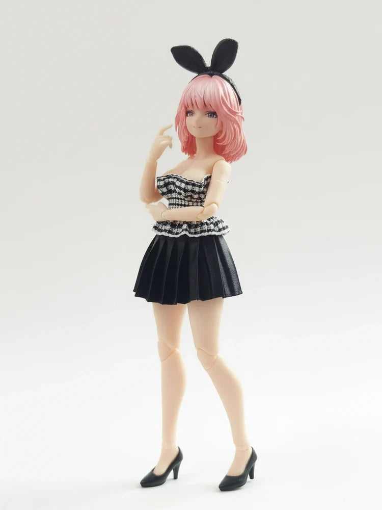 6 Inch Soldier Girl Clothes Skirt Robot Maiden Body Suitable for /2 Sc Static Figure Rabbit Girl Anime Themed Collectible