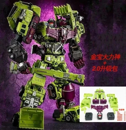 40cm JINBAO 6in1 Transformation Oversize Construction Vehicle Jinbao Devastator Figure Toys Gift