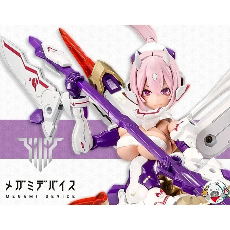 Original Kotobukiya Anime Action Figure MEGAMI DEVICE ASRA NINE-TAILS Assembly Model Kit Collection Toy Gift For Children