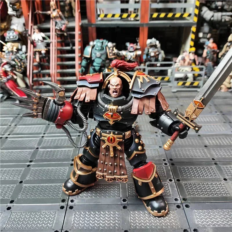 【In Stock】 JOYTOY Warhammer 40K Movable Horus Heresy Son of Horus Ezekiel Abaddon First Captain of The Fifteenth Legion