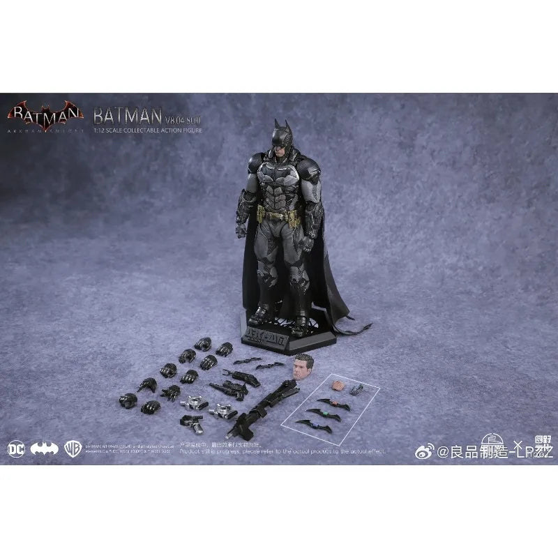 U-P-Finegures Original 1\12 Batman - Arkham Knight Series V8.04 Battle Suit Batman Anime Action Figure Model Toys Gifts Fo Boys