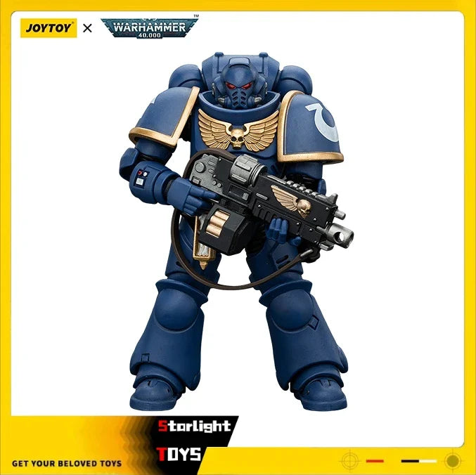 JOYTOY 1/18 Action Figure Warhammer 40K UItramarines Intercessor Toys Model Collection Gifts