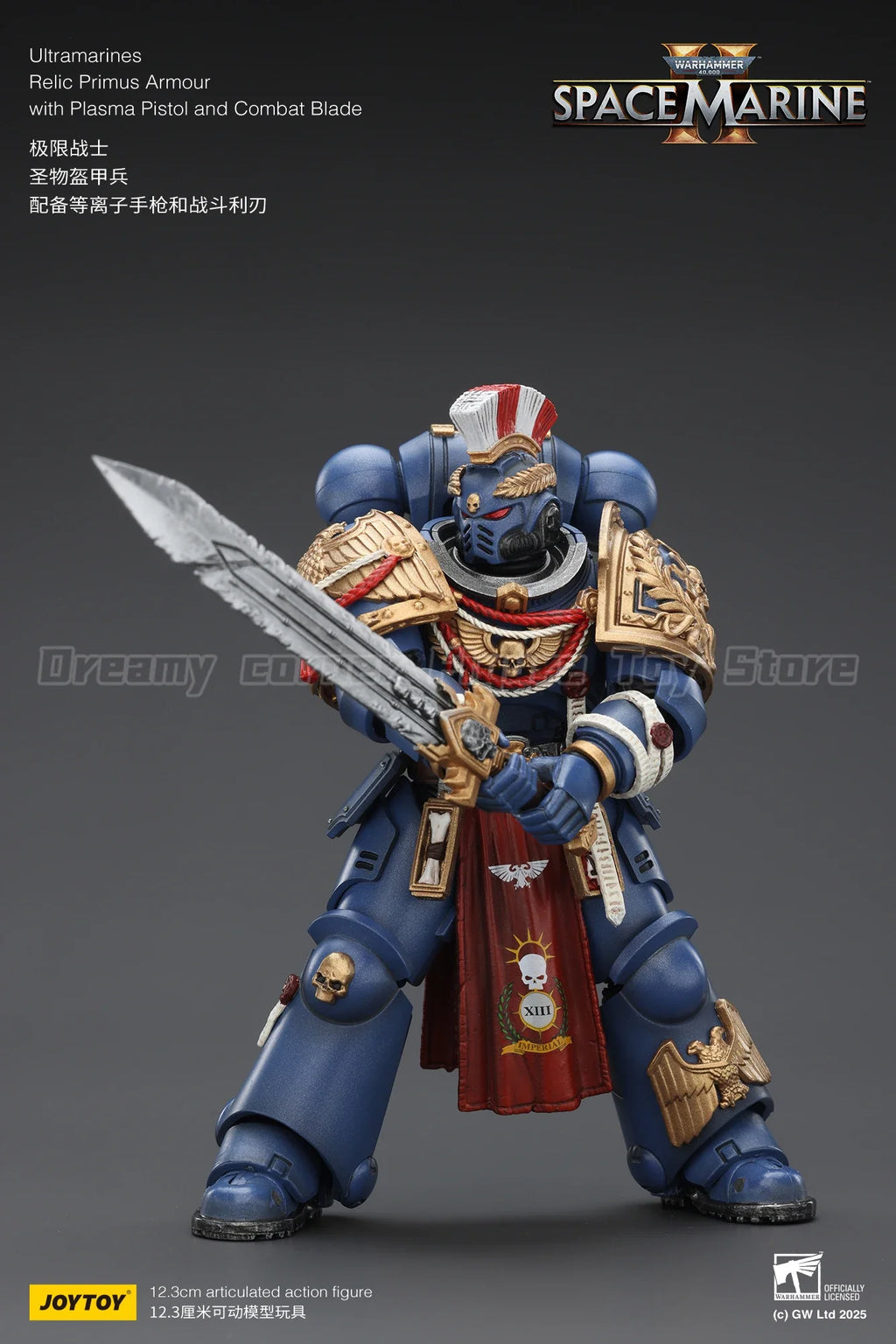 【In Stock】JOYTOY Warhammer 40K Ultramarines Relic Primus Armor with Plasma Pistol and Combat Blade 1/18 Action Figure Toy Mode