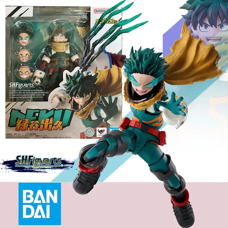 BANDAI Original Box SHF Bakogo Deku Bakugo PLUS ULTRA Anime Action Figure Model Toy Gift for Kid Foam Box Packaging